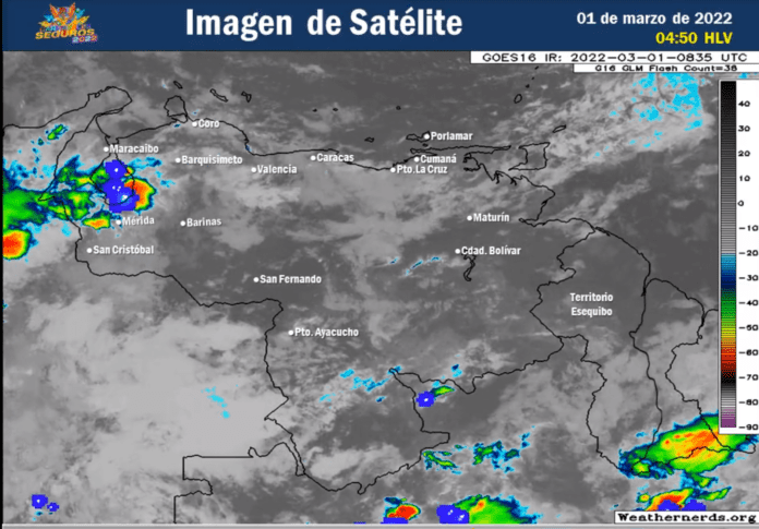 Inameh: Precipitaciones y nubosidad para este 1 de Marzo